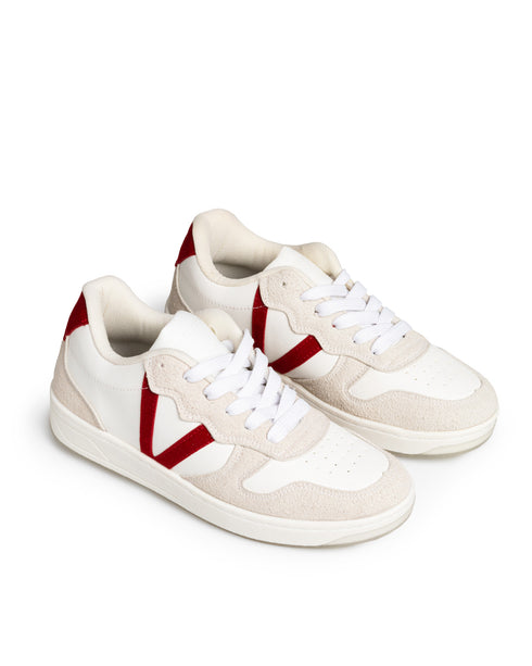 Tenis Multicolor Latte Tiras Rojas 96KR
